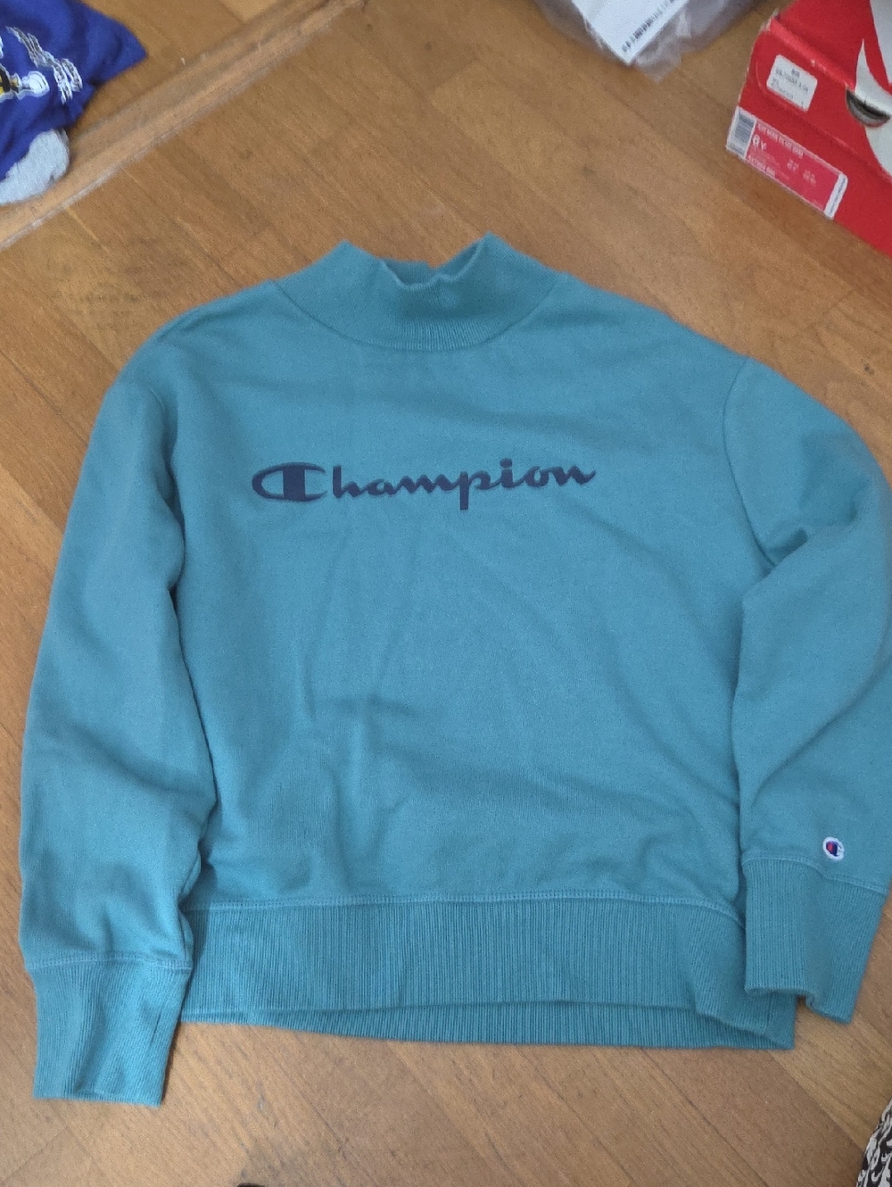Champion Mock Neck Script Logo Pullover